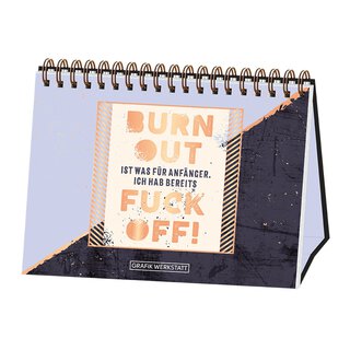 Spiralbuch Burn out - Fuck off aus der Grafik Werkstatt