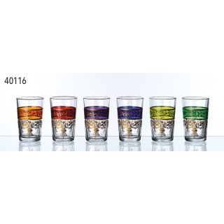 Teeglas "Dina" 6-fach sortiert 0,12 l