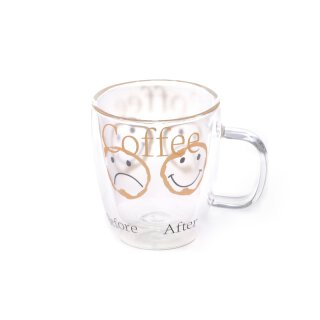 Kaffeeglas "Ken" doppelwandig, mit Geschenkbox 0,34 l