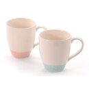 Becher-Set "Bridget" Keramik mit Relief 2-fach...