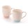 Becher-Set "Bridget" Keramik mit Relief 2-fach sortiert, 0,3 l