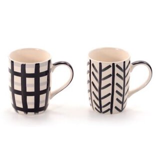 Becher-Set Jim Keramik, 2-fach sortiert 0,2 l