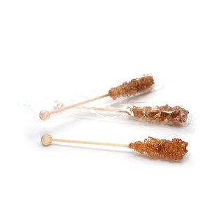 1 x Kandissticks, braun, einzeln verpackt, 14,5 cm