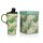 To-Go Becher "Tropical" Keramik mit Kunststoffdeckel, 0,4 l einzeln in Geschenkbox