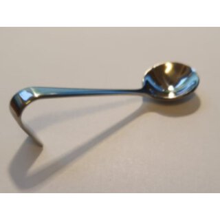 Teemaßlöffel Bogenform zum Aufhängen, Edelstahl "One perfect cup of tea" Länge ca. 8,5 cm