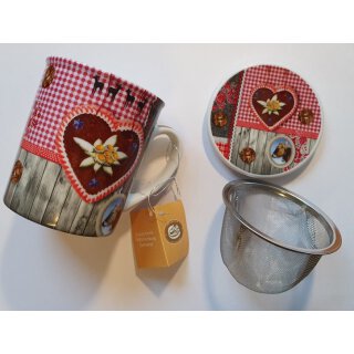 Kräuterteetasse Cha Cult "Kuhliebe" Porzellan Fine Bone China, 3-teilig, 0,28 l